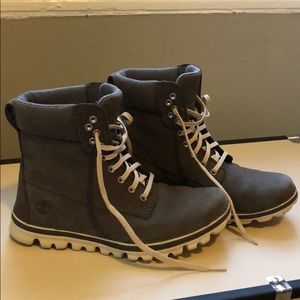 Timberland Grey Lace-up Boots